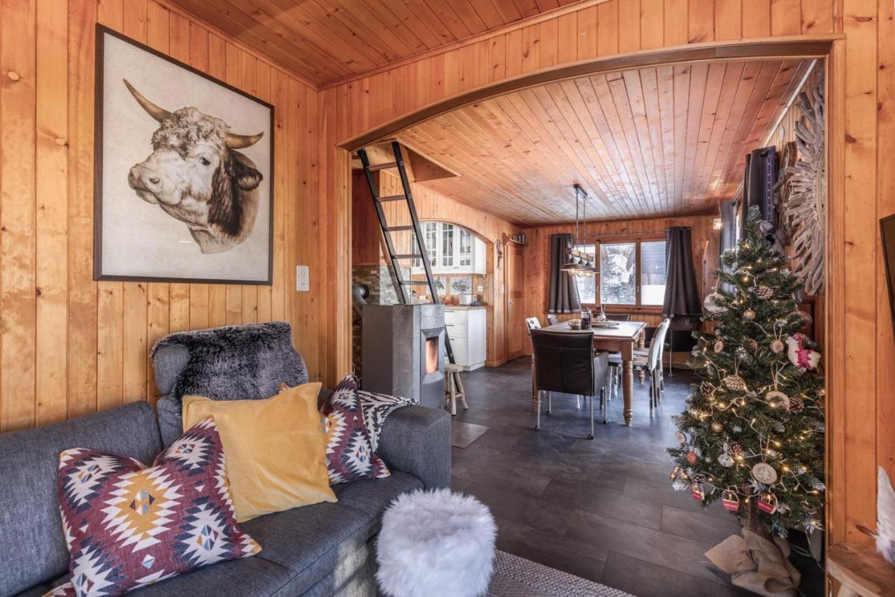 Chalet Noisette Authentic Swiss Chalet Perfect For Families Ла-Тзума Экстерьер фото